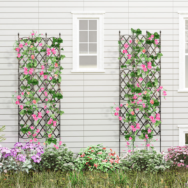 3-Pack Zwarte Plantsteunen voor Verhoogde Moestuin – 19 x 64 inch (48 x 164 cm)