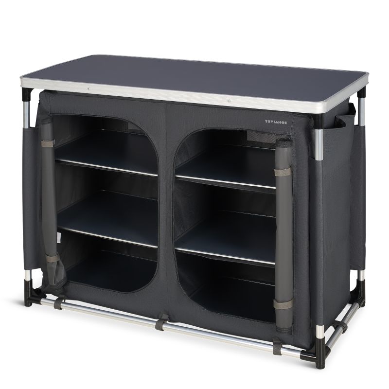 Trvlmore campingkast - XXL opbergruimte - inklapbaar - aluminium frame - outdoor kast