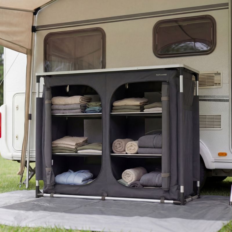 Trvlmore campingkast - XXL opbergruimte - inklapbaar - aluminium frame - outdoor kast