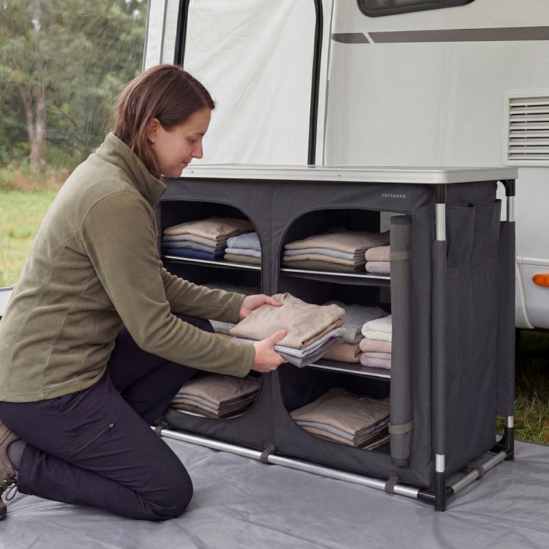 Trvlmore campingkast - XXL opbergruimte - inklapbaar - aluminium frame - outdoor kast