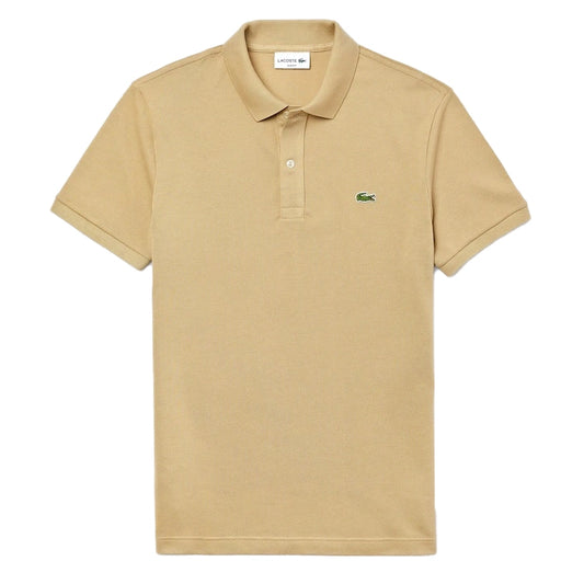 Lacoste Slim Fit Polo Shirt - Korte Mouw - 100% Katoen - Beige - Maat XS