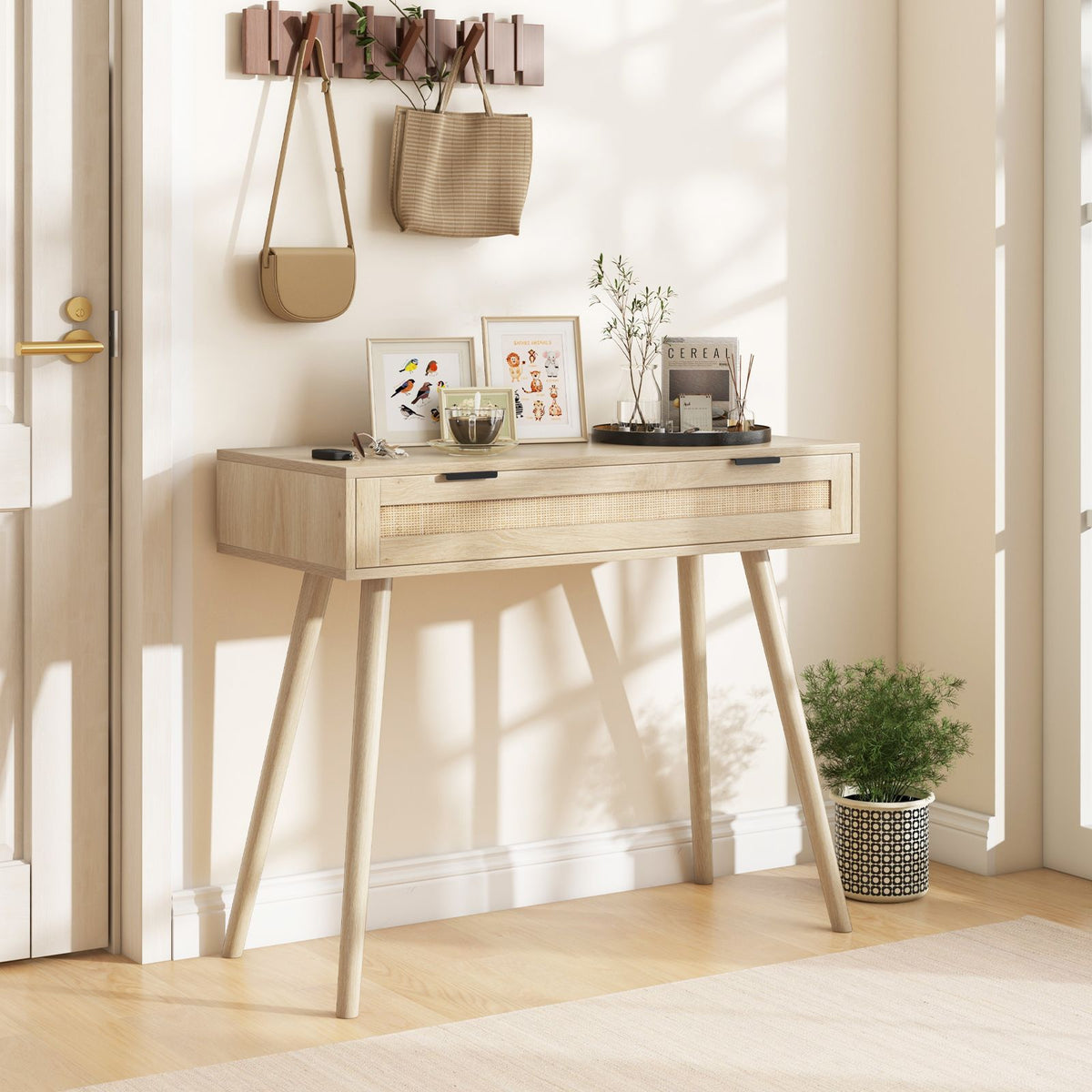 Coast Consoletafel met Lade - Max. 60 kg - 88 x 40 x 77 cm - Natuurlook