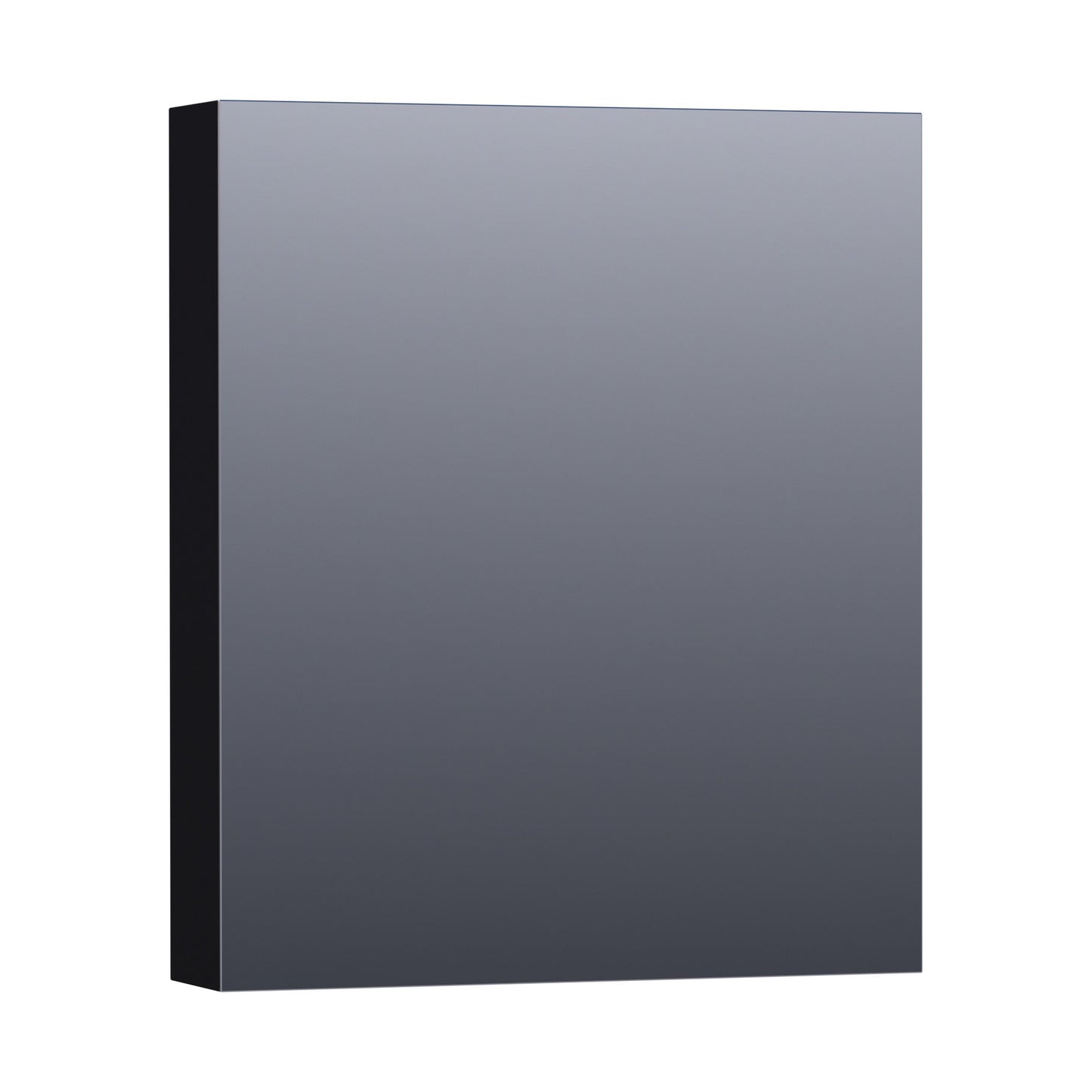 Brauer Dual 60 spiegelkast - 60 cm - zwart - met verlichting en dubbele spiegel