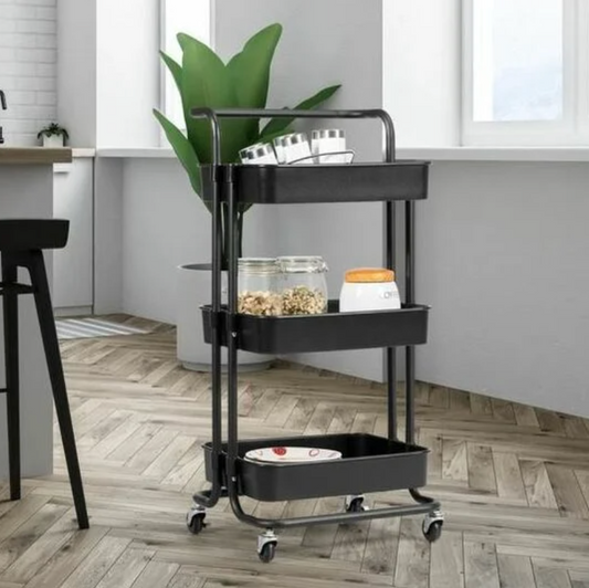 Coast Trolley - Ijzer & ABS - Max. 60kg - 42 x 35 x 87 cm - Zwart