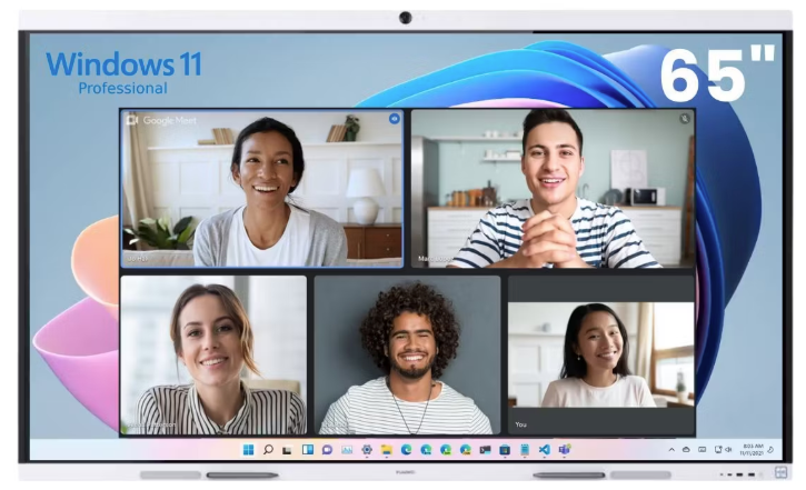 Huawei – Interactief Whiteboard – 65 inch & 4K UHD – Voorzien Van Geïntegreerde Camera En 6 Microfoons – Voor Videoconferentie En Samenwerking – Grijs Aluminium En Glas