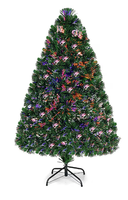 Coast Kunstkerstboom (Pre-lit) - Met Glasvezel & Multicolor LED Verlichting, 125 Tips - 122 x 64 cm - PVC/Metaal - Groen