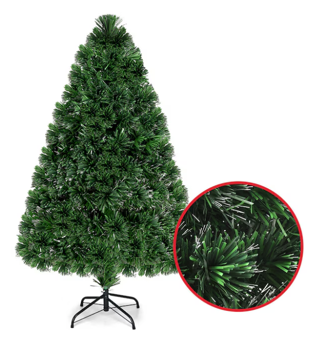 Coast Kunstkerstboom (Pre-lit) - Met Glasvezel & Multicolor LED Verlichting, 125 Tips - 122 x 64 cm - PVC/Metaal - Groen