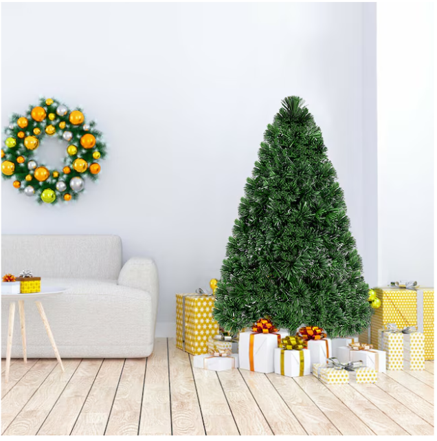 Coast Kunstkerstboom (Pre-lit) - Met Glasvezel & Multicolor LED Verlichting, 125 Tips - 122 x 64 cm - PVC/Metaal - Groen