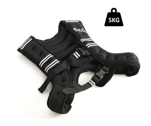 Coast gewicht vest 5 kg lichaamsgewicht vest sportvest met reflectoren en het instellen van riemen zwart