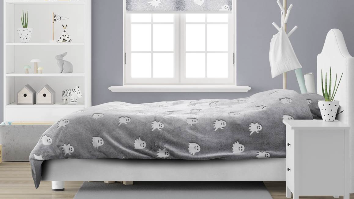 Sleeptime dekbedovertrek Glow in the dark Spooky Grey 140 x 200/220 cm