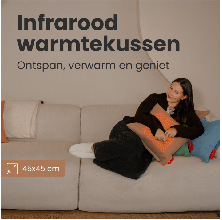 AURONIC AU3358 - Elektrisch Kussen - Classic 45x60 - Infrarood - Warmtekussen Oud Roze