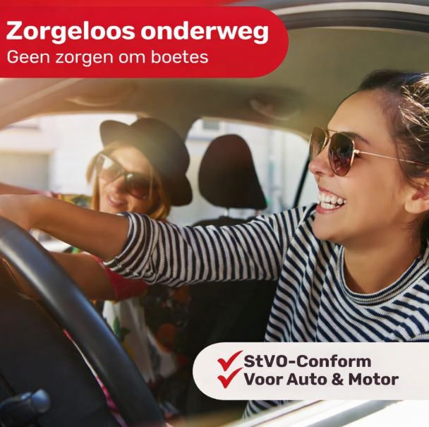 HELDENWERK - Verbandtas & EHBO-kit Auto - DIN 13164:2022 Norm - Zwart Waterafstotend Nylon - Inclusief Beademingsdoekjes & Mondkapjes - Voor Auto & Motor - Compact & Veilig