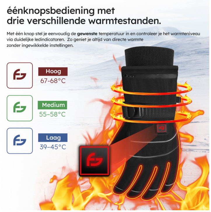 Saaf – Verwarmde Handschoenen Pro – Maat XS – Zwart Polyester – 3 Warmtestanden & Oplaadbaar – Water- & Windafstotend – Optimaal Comfort