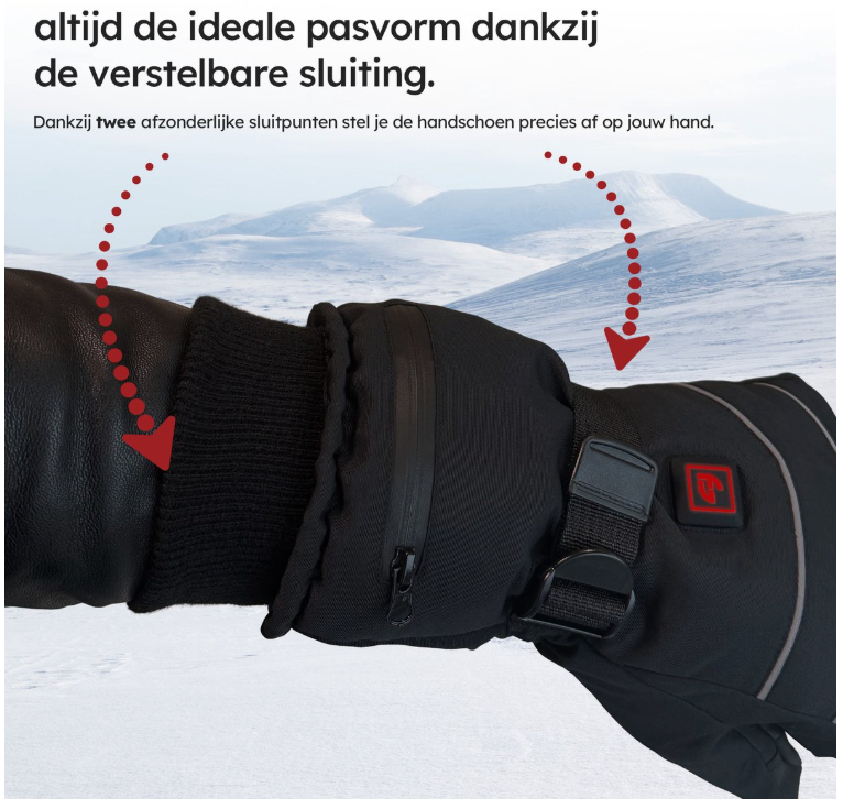 Saaf – Verwarmde Handschoenen Pro – Maat XS – Zwart Polyester – 3 Warmtestanden & Oplaadbaar – Water- & Windafstotend – Optimaal Comfort
