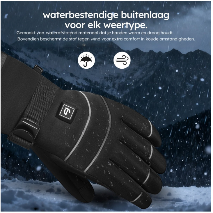 Saaf – Verwarmde Handschoenen Pro – Maat XS – Zwart Polyester – 3 Warmtestanden & Oplaadbaar – Water- & Windafstotend – Optimaal Comfort