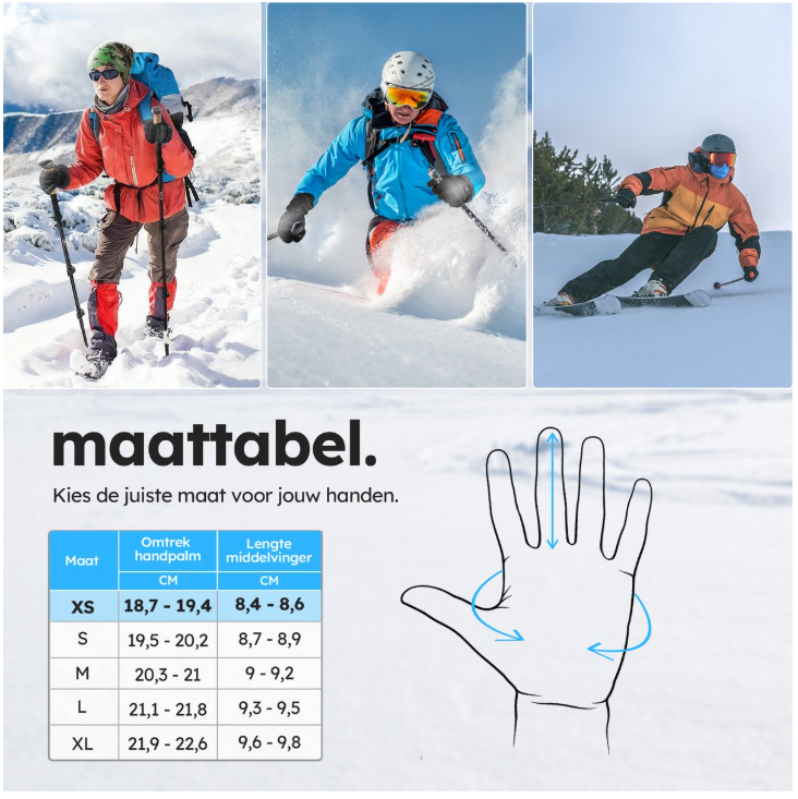 Saaf – Verwarmde Handschoenen Pro – Maat XS – Zwart Polyester – 3 Warmtestanden & Oplaadbaar – Water- & Windafstotend – Optimaal Comfort