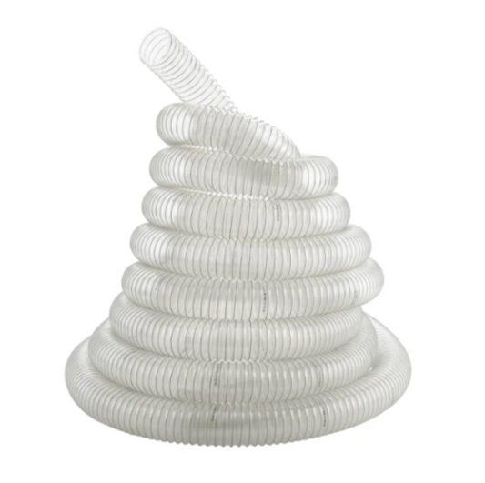 Bernardo – Afzuigslang – ø80 mm x 6 m – Transparant PVC – Flexibel & Slijtvast – Voor Houtbewerkingsmachines & Afzuiginstallaties – Duurzame Afzuigslang – 12-1076