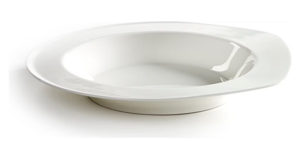 Serax – Bordenset met XL-Bord en Diep Bord – 32,7 cm & 25,1 cm – Met Modern Minimalistisch Design & Ruime Formaten – Voor Diner en Presentatie – Wit Porselein