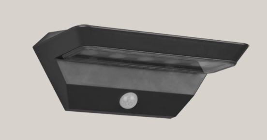 Trio Lighting – Buitenlamp Op Zonne-energie – 9x22 cm & Met Bewegingssensor – Milieuvriendelijk Met IP44 Spatwaterdichtheid – Voor Wandmontage In De Tuin – Antraciet Kunststof