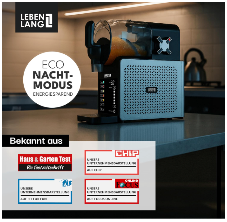 LEBENLANG - Premium Slush-machine 2L – 5 Modi - QuickFreeze in 15 min - Auto-Reiniging & LED Touchscreen - Incl. Receptenboek - Slushie Maker voor Thuis, Feestjes & Kinderverjaardagen