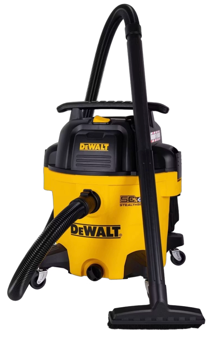 DeWalt – Stealthsonic Nat- & Droogzuiger – 45 l & 960 W – Voorzien Van Stealthsonic-geluidsreductie En Wasbaar Patroonfilter – Voor Bouwplaats En Werkplaats – Geel Polycarbonaat