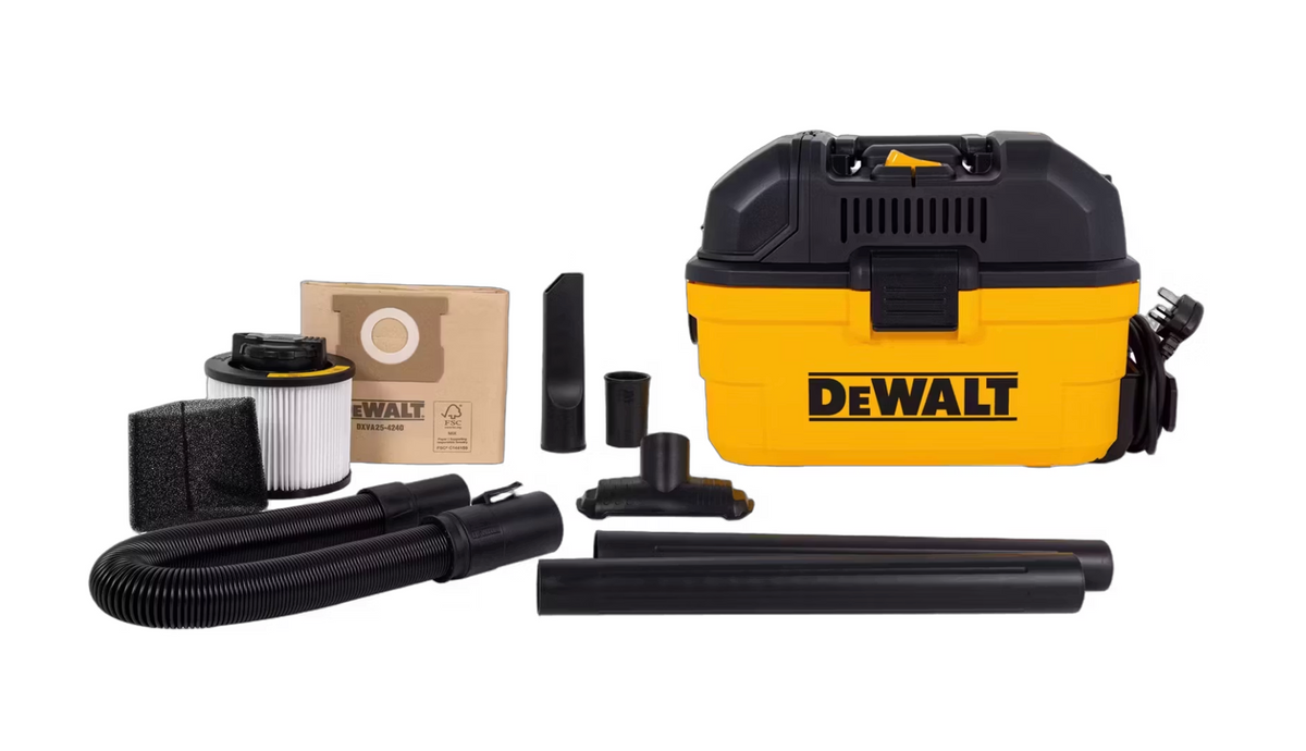 DeWalt Nat- en Droogzuiger DXV15TA - 15 Liter - 1100 W - Toolbox Design - Met Blaasfunctie