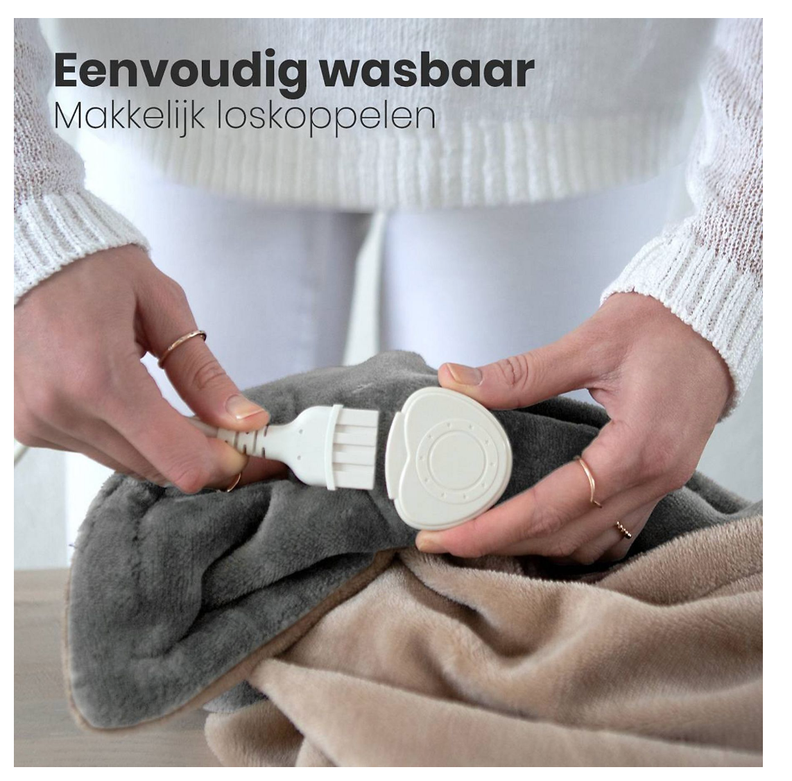 Auronic Elektrische Warmtedeken - Bovendeken - 2 Persoons - 3 Warmtestanden - Met Timer - 200 x 180 cm - Grijs