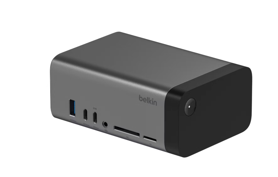 Belkin – Pro USB-C 11-in-1 GaN Dockingstation – Voorzien Van 11 Poorten En 96 W Power Delivery En 8K Video-Ondersteuning – Voor Windows En MacOS En ChromeOS – Grijs En Zwart Gerecycled Kunststof