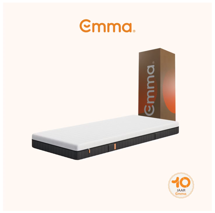 Emma – Express Matras – 160 x 200 cm – Voorzien Van 7 Ergonomische Zones En Aeroflex Pocketveren En Ademende Hoes – Voor Buik- En Rug- En Zijslapers – Wit En Grijs Textiel