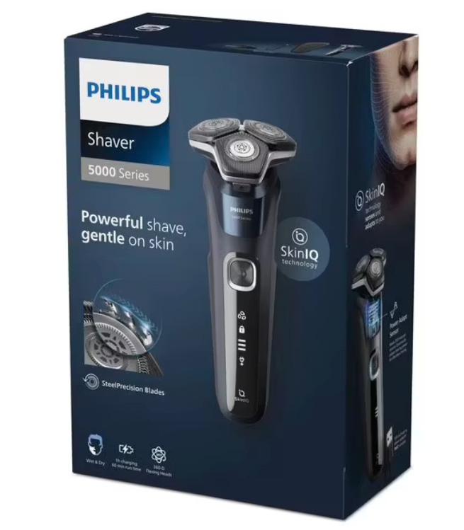 Philips SHAVER Series 5000 S5885/50 scheerapparaat Roterend scheerapparaat Trimmer Blauw