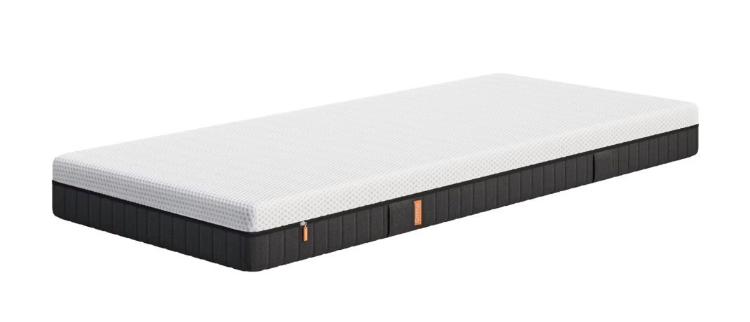 Emma – Express Hybride Matras – 120 x 200 cm – Voorzien Van Aeroflex™ Pocketveren En 7 Ergonomische Zones En Ademende Hoes – Voor Buik- Rug- En Zijslaper – Wit En Grijs Textiel