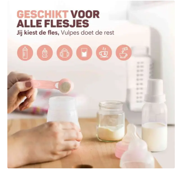 Vulpes Goods® – Baby Water Dispenser Pro – 1,6 Liter – Voorzien Van 3 Temperatuurstanden En LED-Indicatie En Eénhandige Bediening – Voor Flesvoeding En Thee – Wit En Lichtgrijs Kunststof