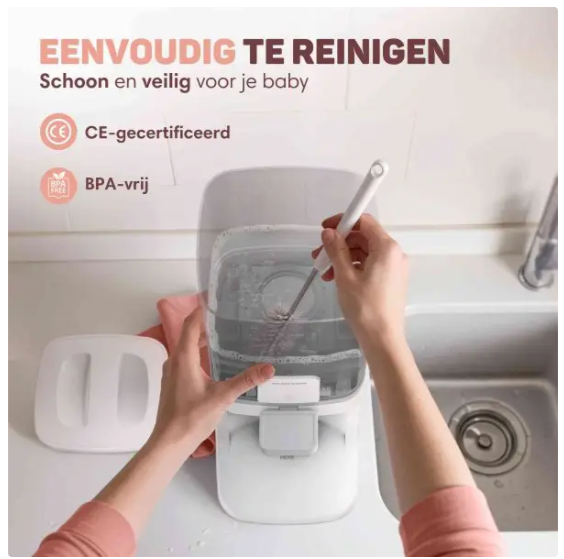 Vulpes Goods® – Baby Water Dispenser Pro – 1,6 Liter – Voorzien Van 3 Temperatuurstanden En LED-Indicatie En Eénhandige Bediening – Voor Flesvoeding En Thee – Wit En Lichtgrijs Kunststof