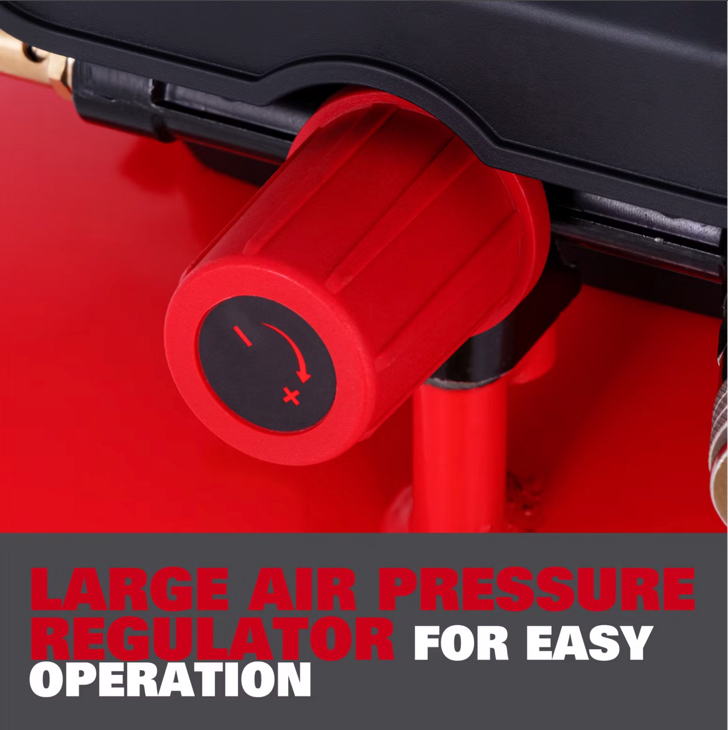 Ecomax Pancake Luchtcompressor 23L - Compact en Krachtig - Dubbele Aansluiting
