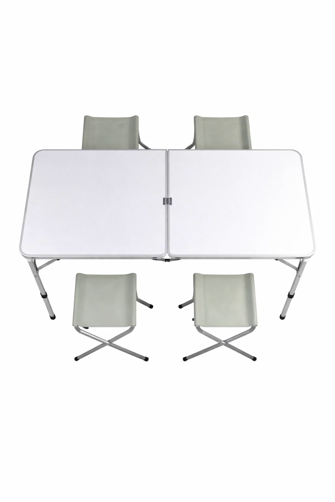 Westerholt Camping Set 5-in-1 - Klaptafel - 4 krukken - Verstelbare hoogte - Aluminium frame