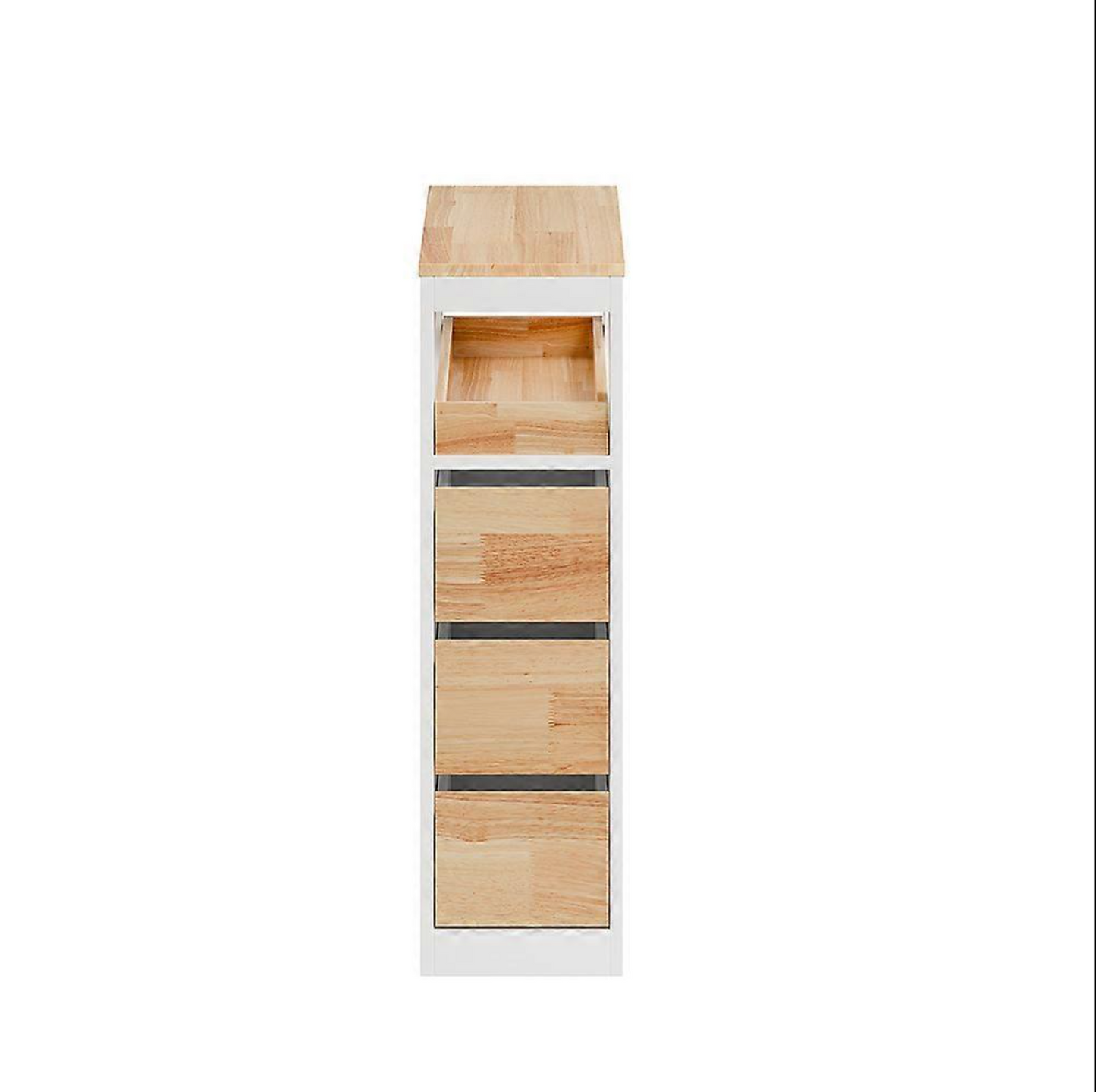 SoBuy Slim Badkamerkast – Smalle Opbergkast met 3 Lades – Ruimtebesparend – 65x23x82 cm