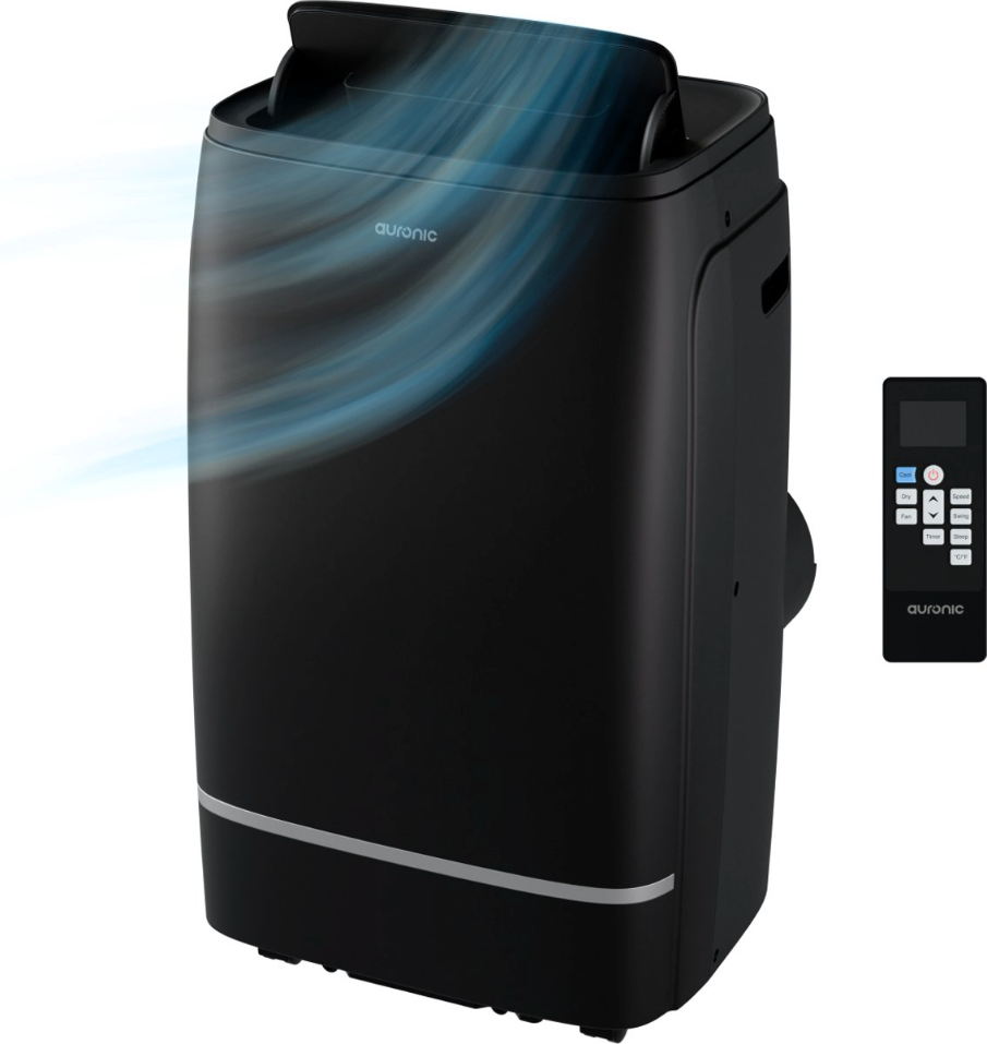 Auronic 12.000 BTU Mobiele Airco – 4-in-1 – Zwart