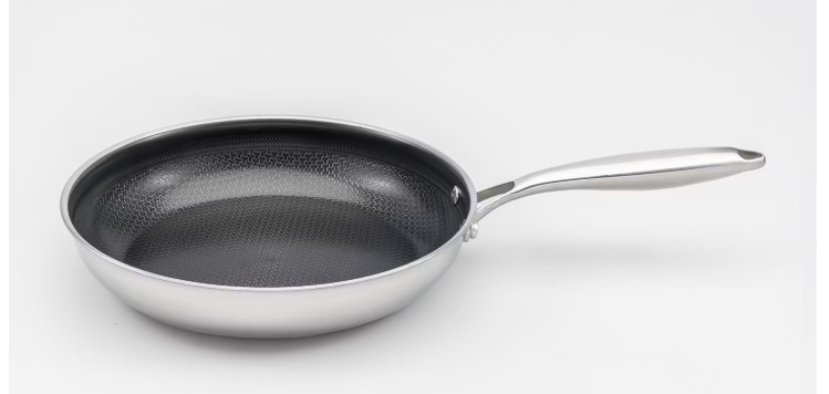 Thermos Thermoclad RVS Koekenpan PFAS-vrij – Voorzien Van 3-laagse Constructie En Keramische Anti-aanbaklaag En Ovenbestendig Tot 200°C – Voor Alle Warmtebronnen – Zilver RVS En Aluminium – 28 cm