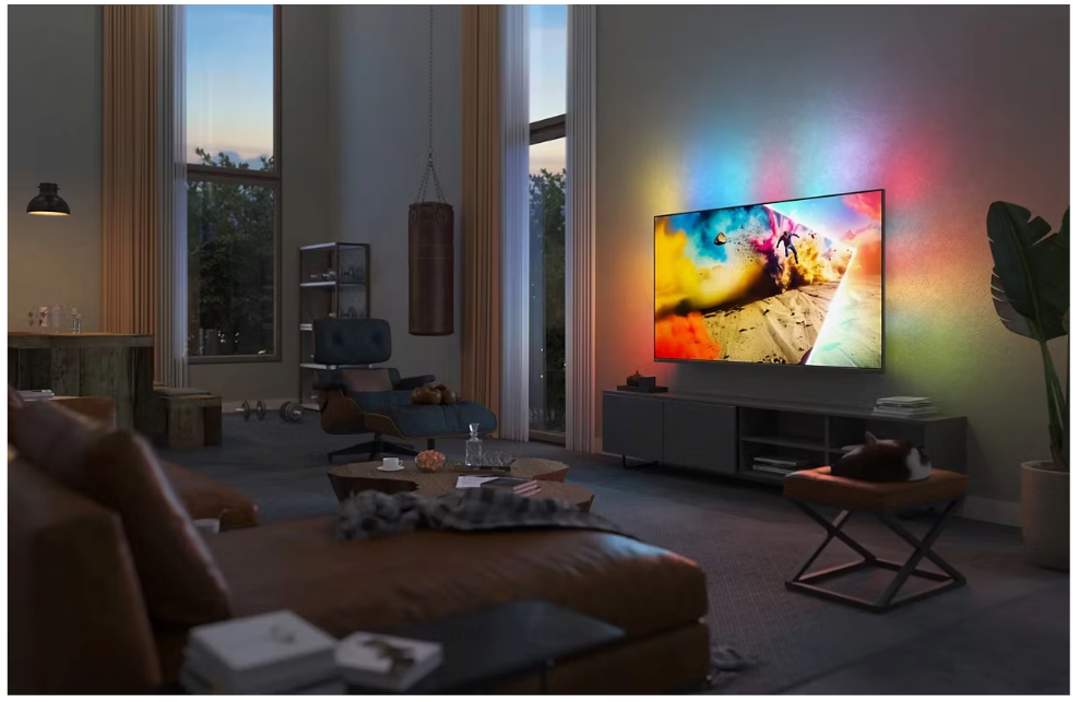 Philips 65" The Xtra 4K QD MiniLED TV – Voorzien Van Driezijdige Ambilight Plus En P5 AI Perfect Picture Engine En 144 Hz VRR – Voor Home Cinema En Gaming – Zwart – 145,1 x 90,6 x 28 cm