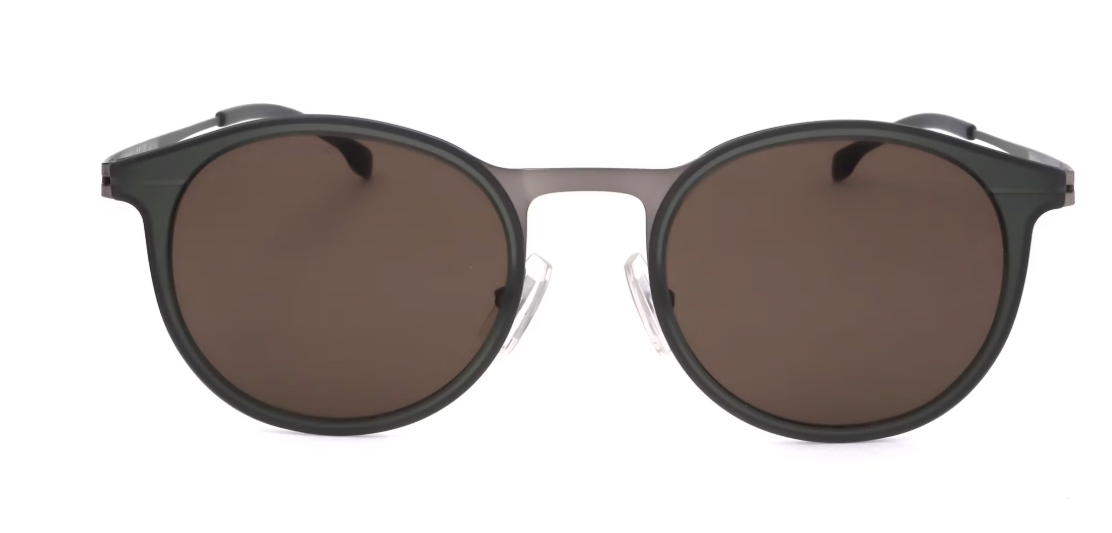 Hugo Boss Zonnebril 1245S Eem – Voorzien Van Filtercategorie Drie En UV-bescherming En Nylon Glazen – Voor Heren – Matte Khaky Olive Rvs – 49 mm