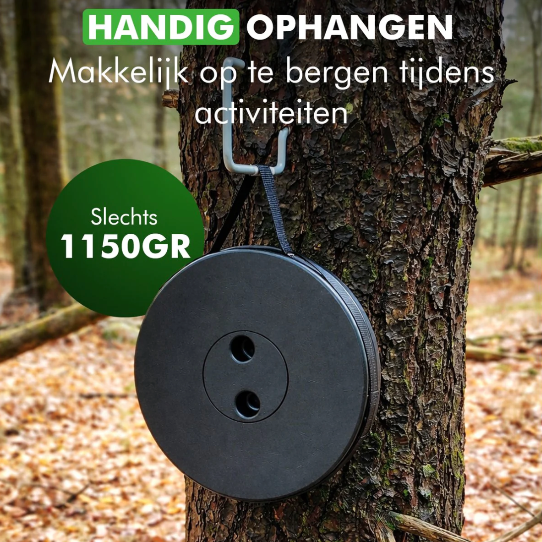 Travelhawk Opvouwbare Kruk – Voorzien Van Slijtvaste Polyester Zitting En Aluminium Frame En Inklapbaar Ontwerp – Voor Camping En Vissen – Zwart Polyester En Aluminium – Honderdvijftig kg