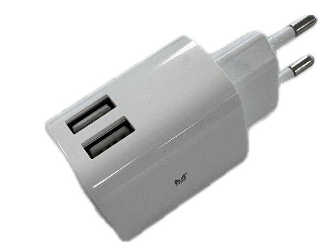 Amitec USB-oplader MyAmi 2 – Voorzien Van Twee Usb Poorten En Snellaad Functie En Eu Stekker – Voor Smartphone En Tablet – Wit Kunststof – Drie komma Een tot Drie komma Vier A