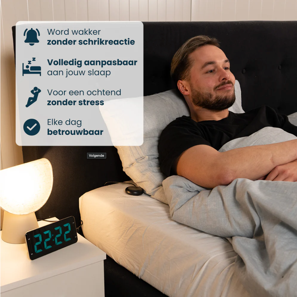 DreamCare Pulse Wekker Met Trilfunctie En Bed Shaker – Voorzien Van Volledig Dimbaar Display En Dubbel Alarm En Snoozefunctie – Voor Diepe Slapers En Slechthorenden – Zwart Kunststof – 180 cm Kabel