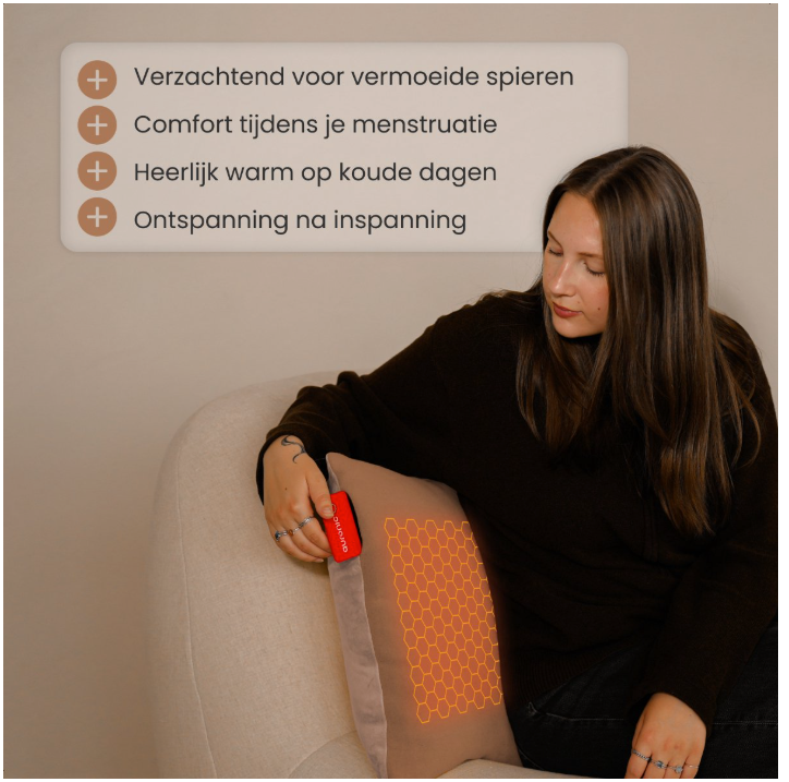 AURONIC AU3358 - Elektrisch Kussen - Classic 45x60 - Infrarood - Warmtekussen Oud Roze
