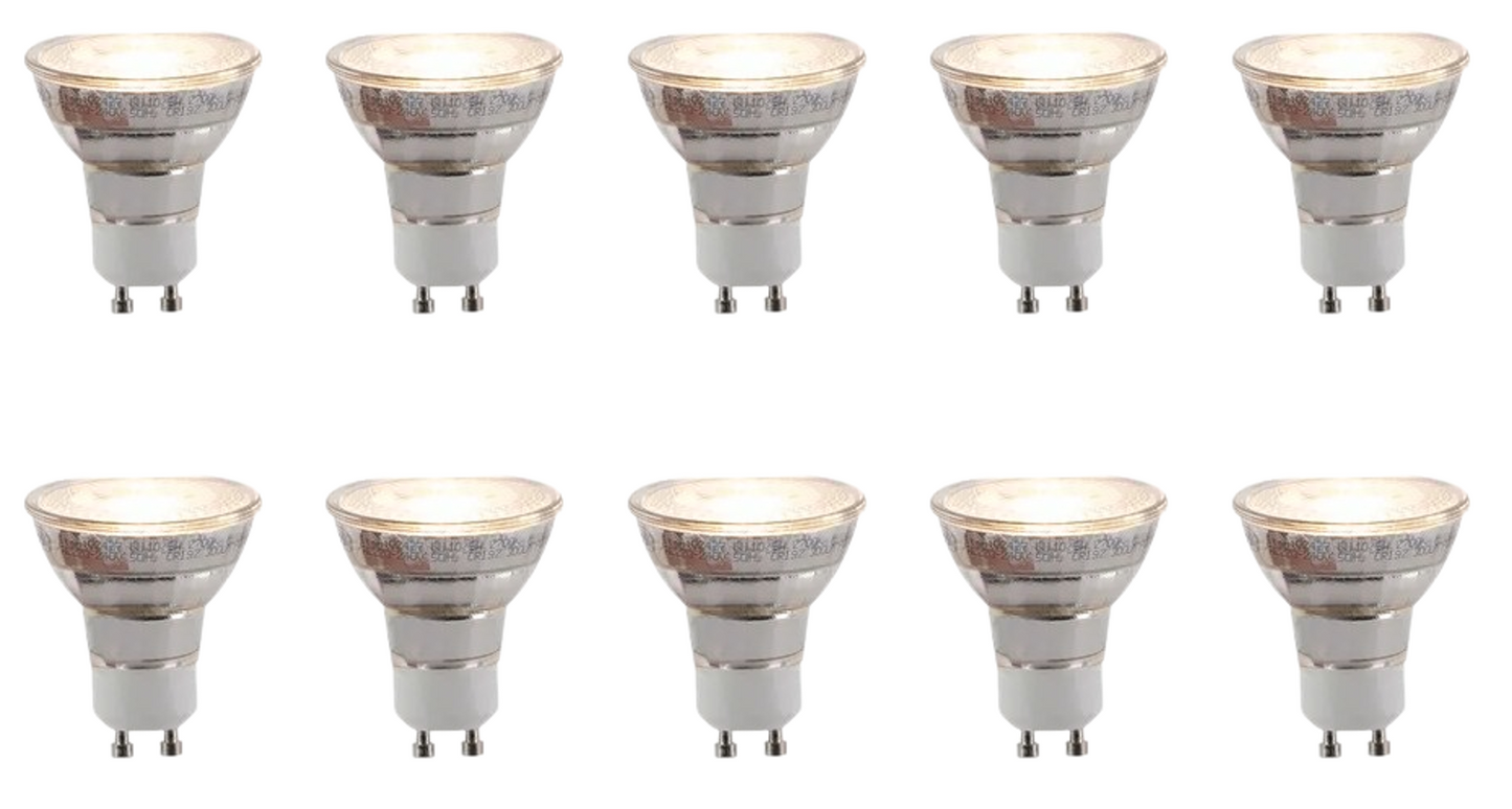 Set van 10 - Lucide Reflector GU10 Spot - Ø 5 cm - 8 W