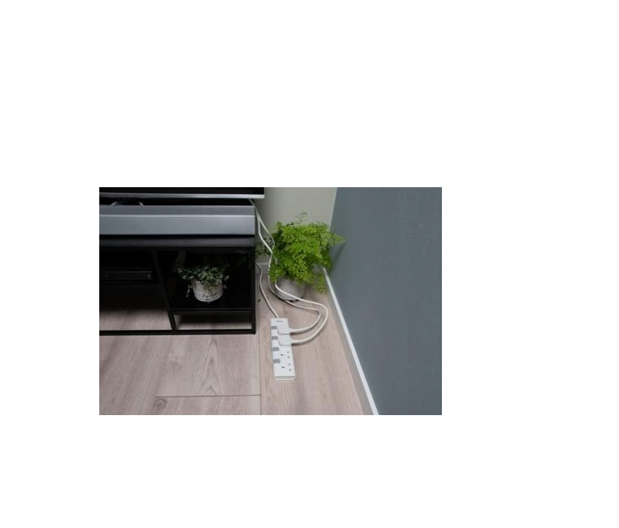Philips verlengkabel strip 2 m 4 stopcontacten wit - UK
