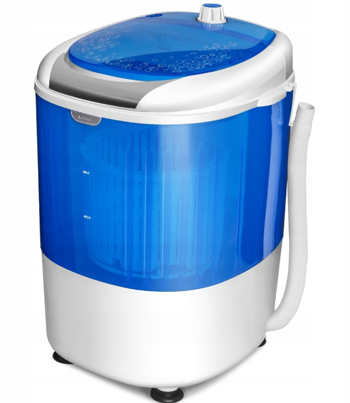 Coast Mini Wasmachine / Reiswasmachine - Met Centrifugefunctie & Dubbele Kuip - 36 x 34 x 51 cm - Kunststof - Blauw