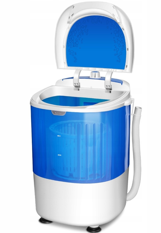 Coast Mini Wasmachine / Reiswasmachine - Met Centrifugefunctie & Dubbele Kuip - 36 x 34 x 51 cm - Kunststof - Blauw