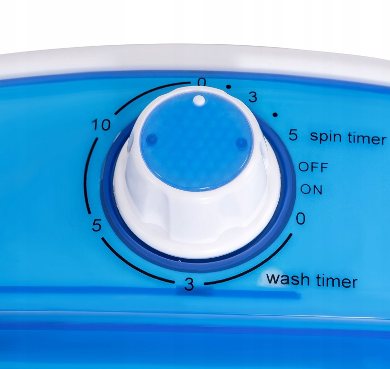 Coast Mini Wasmachine / Reiswasmachine - Met Centrifugefunctie & Dubbele Kuip - 36 x 34 x 51 cm - Kunststof - Blauw