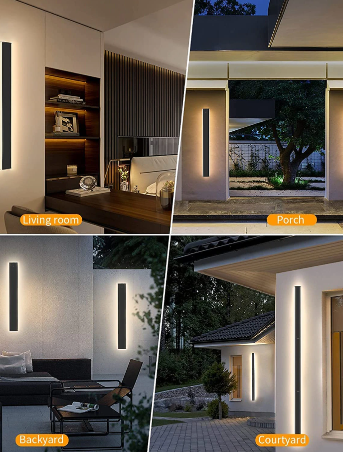 outdoor moderne led lamp - 90 cm - zwart